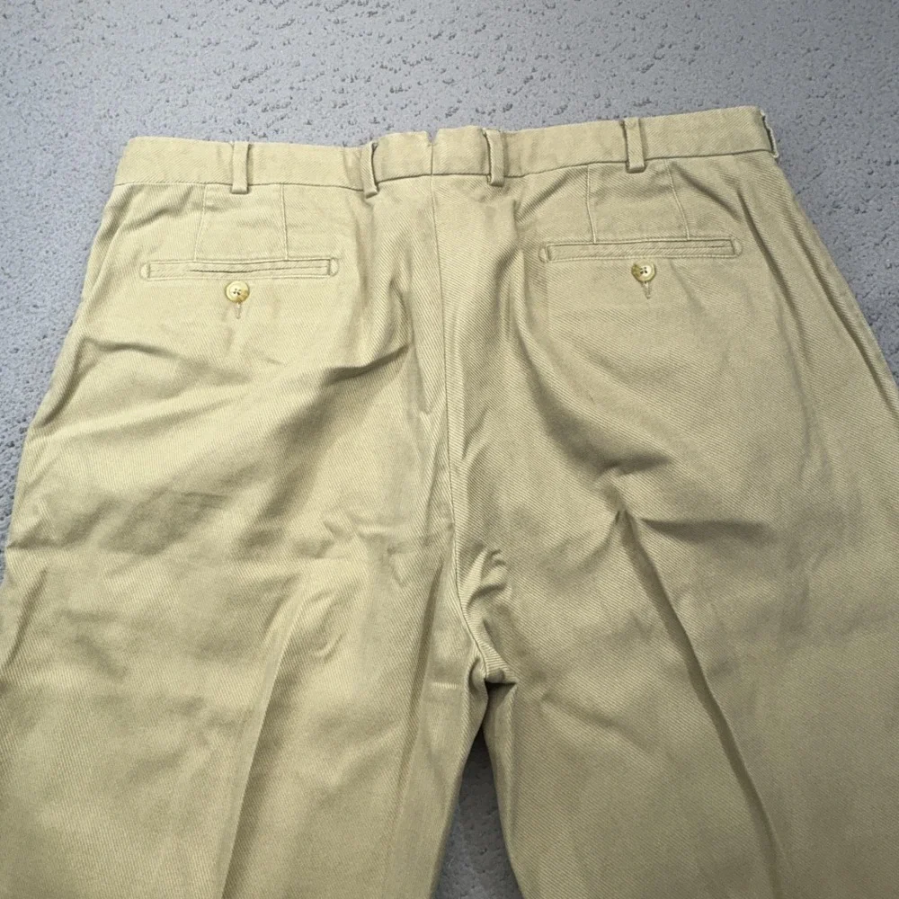 Peter Millar Pants Men 36x27 Tan Khaki Chinos Corduroy Wool Blend Casual Flat